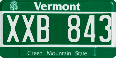VT license plate XXB843