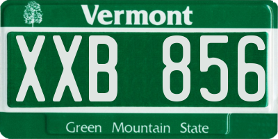 VT license plate XXB856