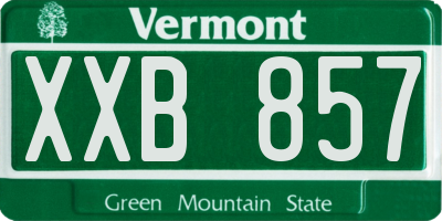 VT license plate XXB857