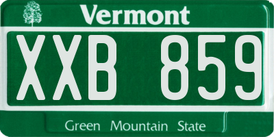 VT license plate XXB859
