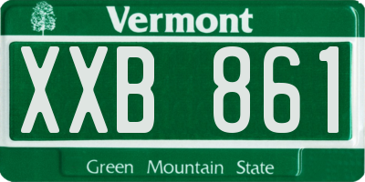 VT license plate XXB861