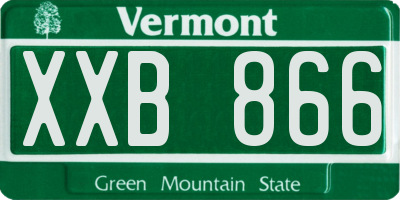 VT license plate XXB866