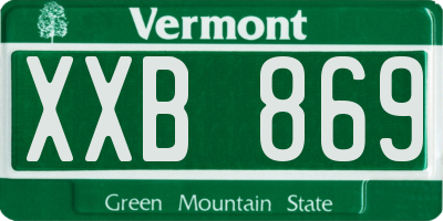 VT license plate XXB869