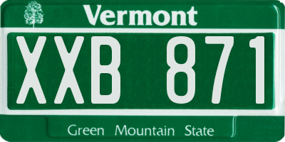 VT license plate XXB871