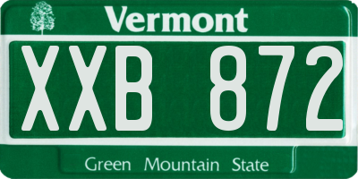 VT license plate XXB872