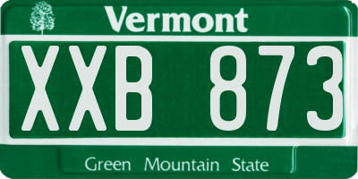 VT license plate XXB873