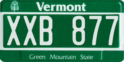 VT license plate XXB877