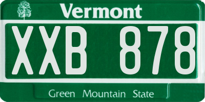 VT license plate XXB878