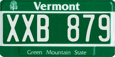 VT license plate XXB879