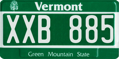 VT license plate XXB885