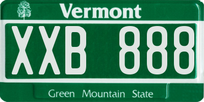 VT license plate XXB888