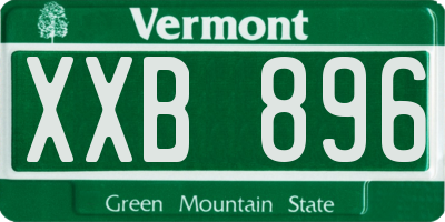 VT license plate XXB896