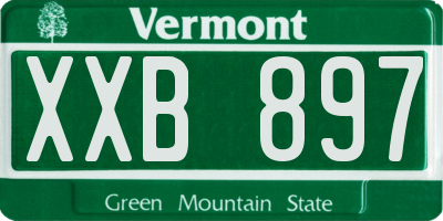 VT license plate XXB897