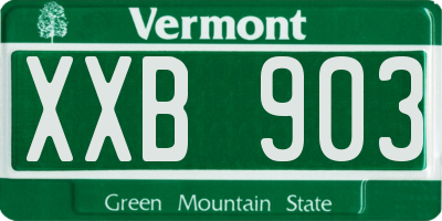VT license plate XXB903