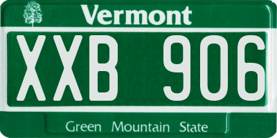 VT license plate XXB906