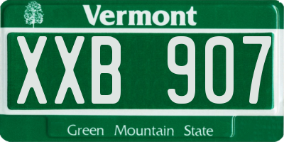 VT license plate XXB907
