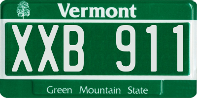 VT license plate XXB911