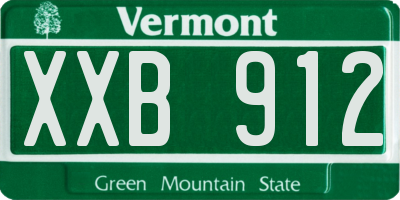 VT license plate XXB912