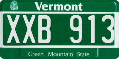 VT license plate XXB913