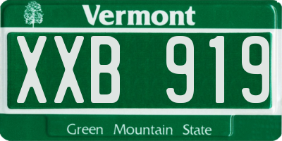 VT license plate XXB919