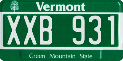 VT license plate XXB931
