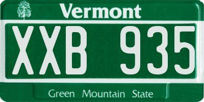 VT license plate XXB935