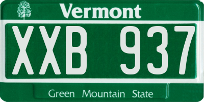 VT license plate XXB937