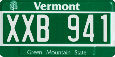 VT license plate XXB941