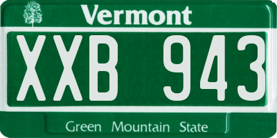 VT license plate XXB943