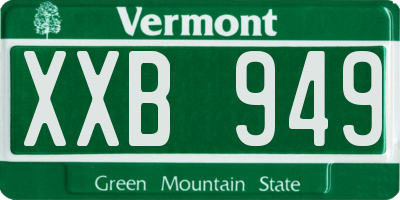 VT license plate XXB949