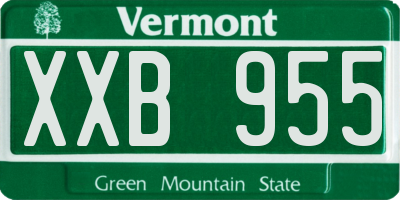 VT license plate XXB955