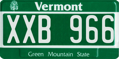 VT license plate XXB966
