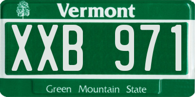 VT license plate XXB971