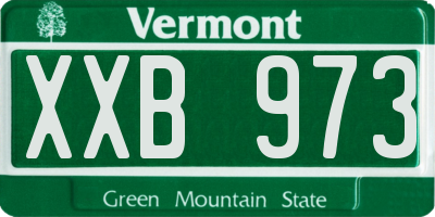 VT license plate XXB973