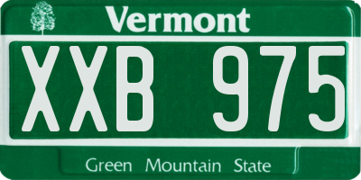 VT license plate XXB975