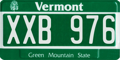 VT license plate XXB976