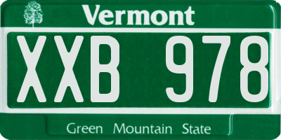 VT license plate XXB978