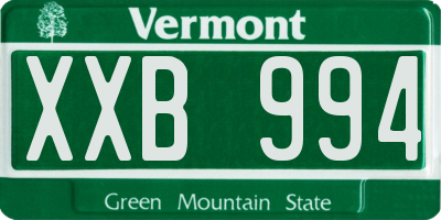 VT license plate XXB994