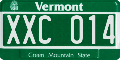 VT license plate XXC014