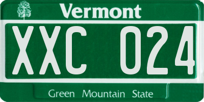 VT license plate XXC024