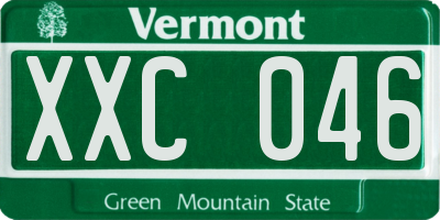 VT license plate XXC046