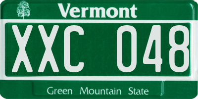 VT license plate XXC048