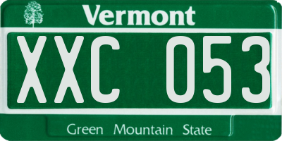 VT license plate XXC053