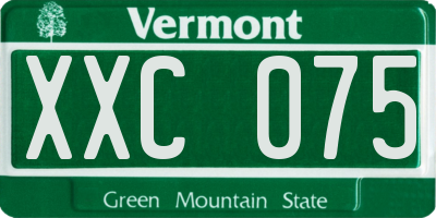 VT license plate XXC075