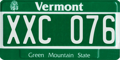 VT license plate XXC076