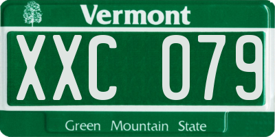 VT license plate XXC079