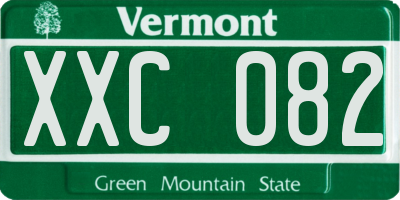 VT license plate XXC082
