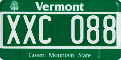 VT license plate XXC088