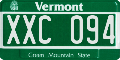 VT license plate XXC094