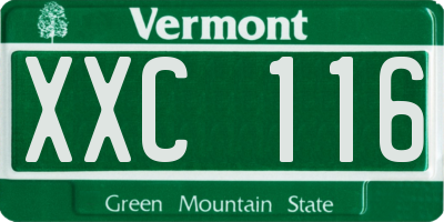 VT license plate XXC116